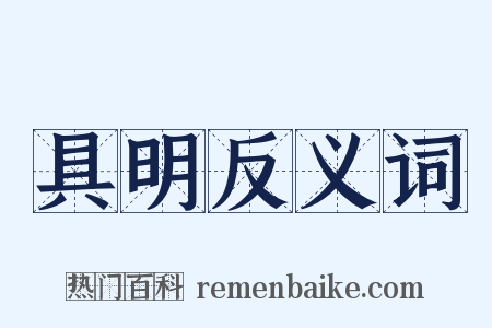 具明反义词是什么意思的图片